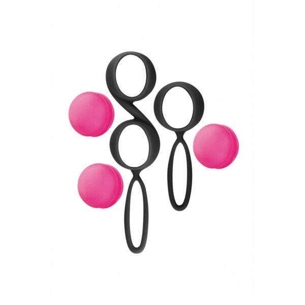 Weighted Kegel Training Kit Yoba Silicone Black Pink 2 Pieces - Image 3