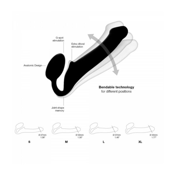 Dildo Strap-on-me Semi-Realistic XL Violet - Image 4