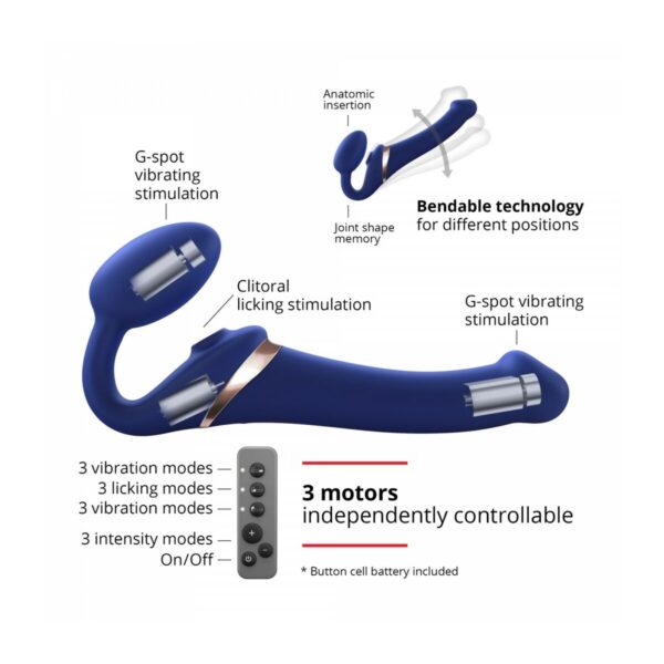 Vibrator Strap-on-me 6017401 Blue L - Image 2