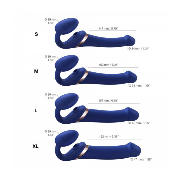 Vibrator Strap-on-me 6017401 Blue L - Image 4