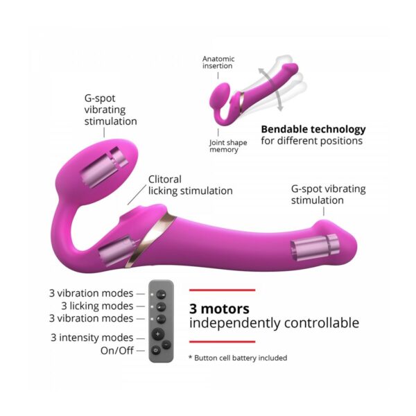 Vibrator Strap-on-me 6017449 Pink L - Image 3