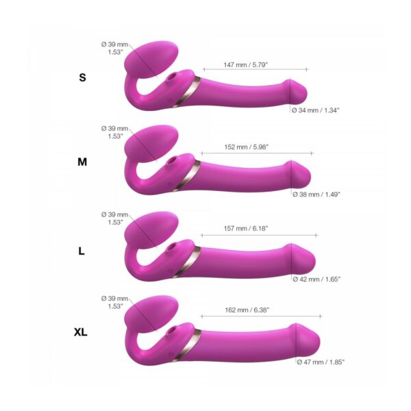 Vibrator Strap-on-me 6017449 Pink L - Image 7