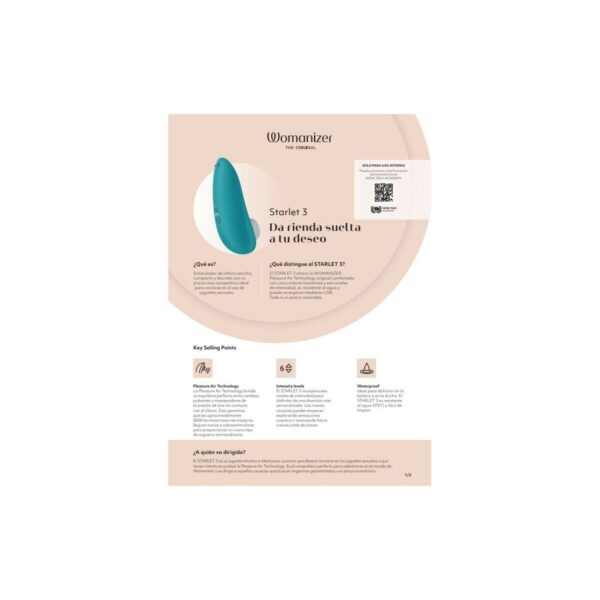 Vibrator Womanizer WOMANIZER STARLET 3 TURQOISE Turquoise - Image 3