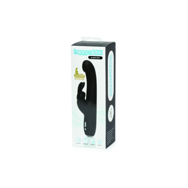 Slimline G-Spot Rabbit Vibrator Happy Rabbit G-Spot Black - Image 7
