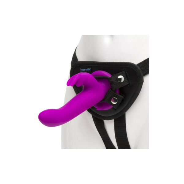 Rabbit Vibrator Happy Rabbit Strap-On Harness Set Purple 12,7 cm - Image 2