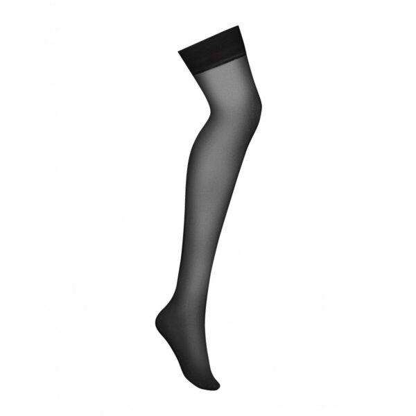 Stockings with Garter Obsessive S800 Black L/XL - Image 4