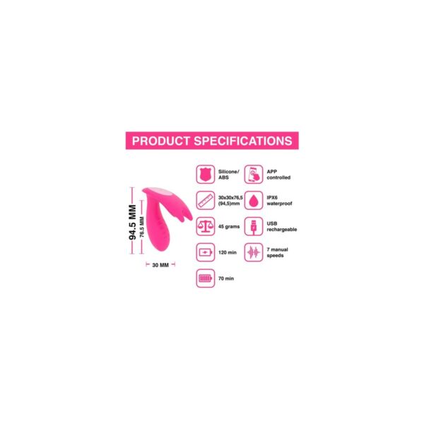 Couples Massager Magic Motion Eidolon Pink - Image 5