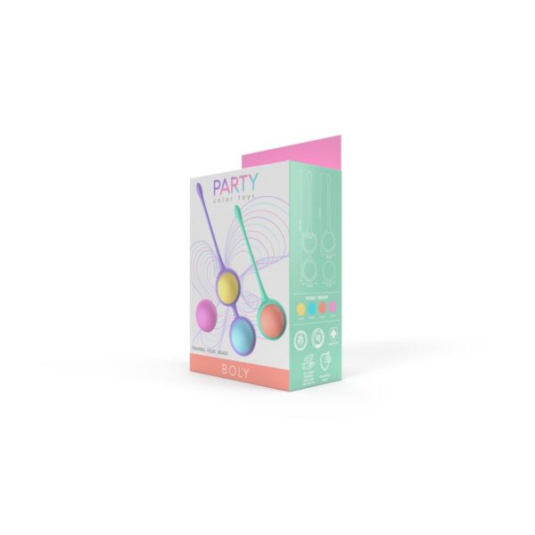 Weighted Kegel Training Kit Party Color Toys Silicone 3 Pieces - Image 2