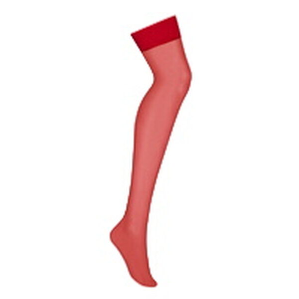 Stockings with Garter Obsessive OB1472 Red S/M - Image 2