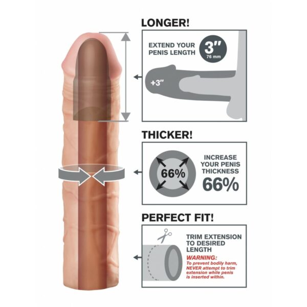 Penis cover Pipedream Fantasy X-Tensions Meat - Image 4