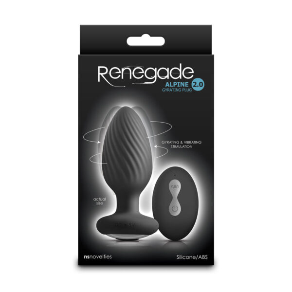 Vibrating Butt Plug NS Novelties Alpine 2.0 Black - Image 4