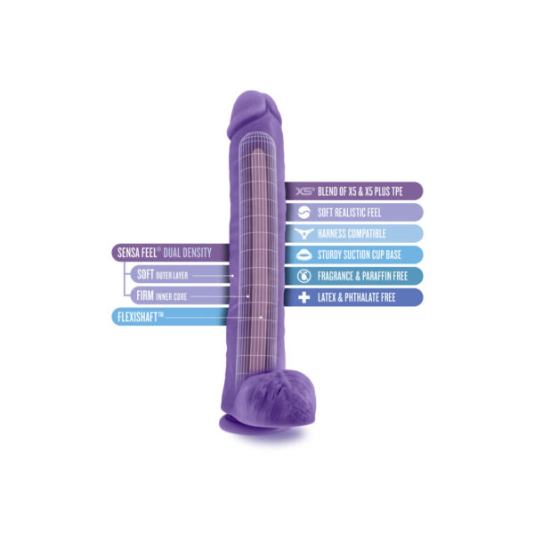 Dildo Blush Au Naturel Purple Ø 5,8 cm - Image 5