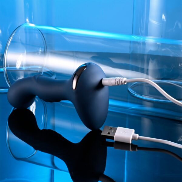 Cassini Anal Vibrator Black Evolved Zero Tolerance Blue - Image 4