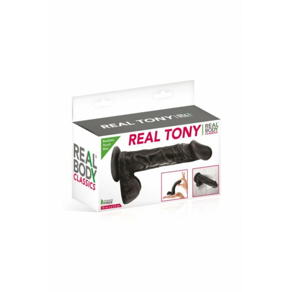 Dildo Real Body Black 18 cm - Image 2
