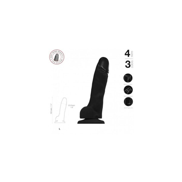 Dildo Strap-on-me Realistic Black L - Image 4