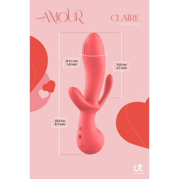Classic Vibrator Dream Toys Amour Triple Pleasure Pink - Image 5
