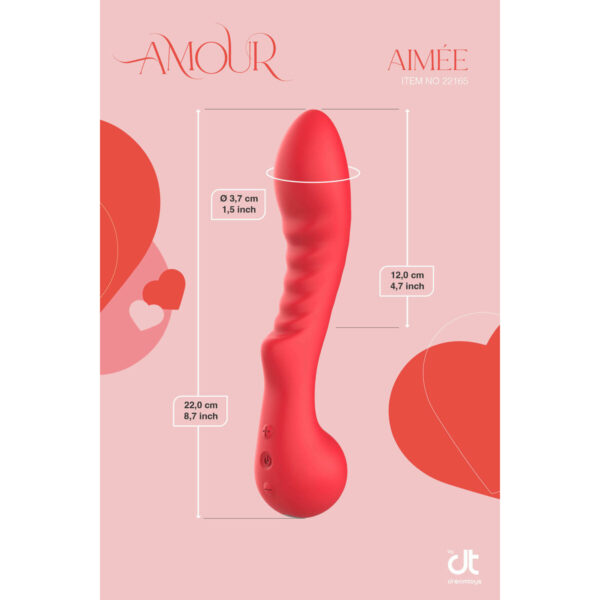 Classic Vibrator Dream Toys Amour Flexible G-Spot Red - Image 5