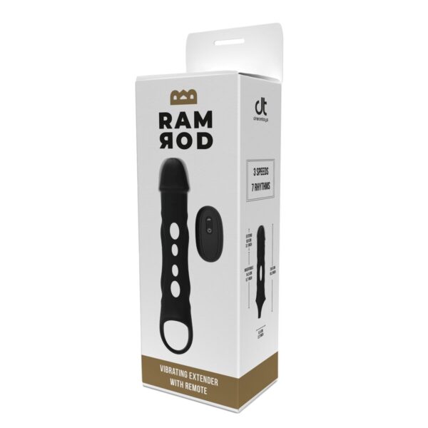 Penis cover Dream Toys Ramrod Black Ø 4,2 cm - Image 7